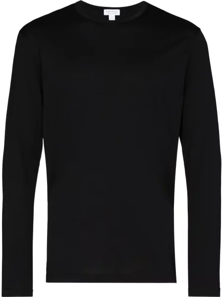 Tricou mânecă lungă Sunspel negru