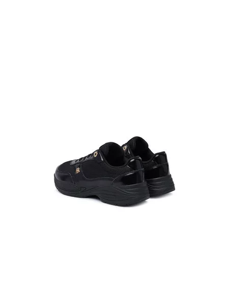 Superge Tommy Hilfiger Modern Runner Shiny Leather črna