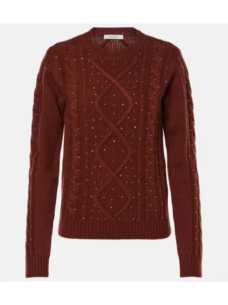 Pulover Max Mara de lână maro