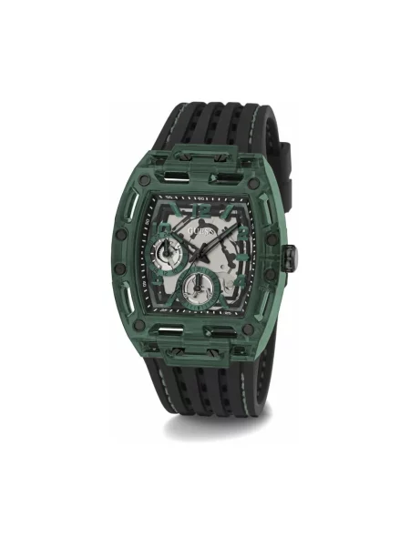 Lniany zegarek Guess zielony