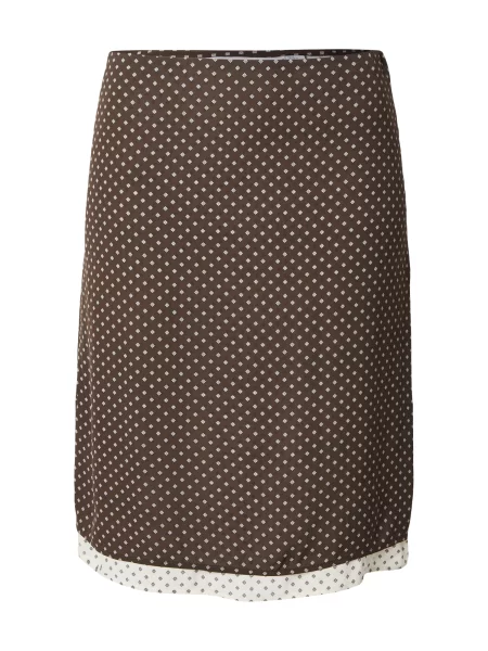 & Other Stories Fustă ciocolatiu alb