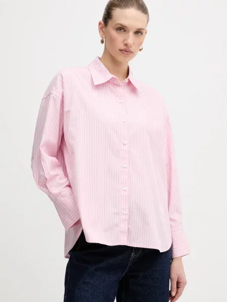 Barbour cămașă din amestec de Rosie roz cu guler clasic relaxed alb