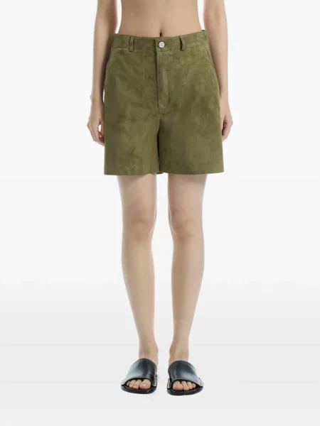Pantaloni scurți Arma din piele de căprioară verde