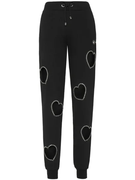Spodnie Philipp Plein w serca do biegania czarne