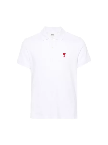 Koszulka polo Ami Paris biała