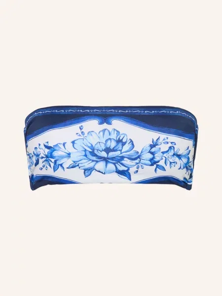 Farm Rio Bandeau Bikiny Porcelain Garden modrá / tmavě modrá bílá