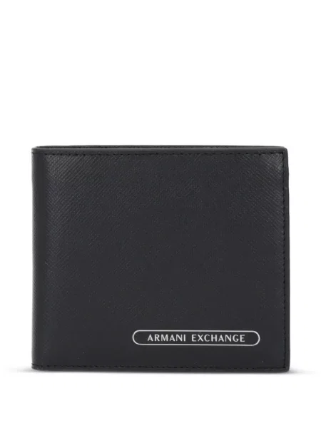 Pénztárca Armani Exchange autogrammal fekete