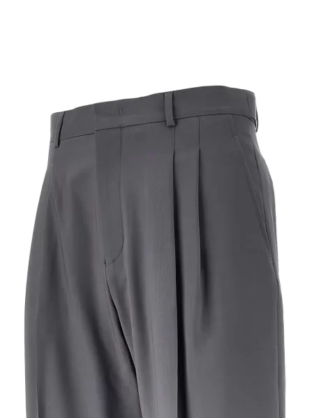 Pantaloni Emporio Armani de lână gri
