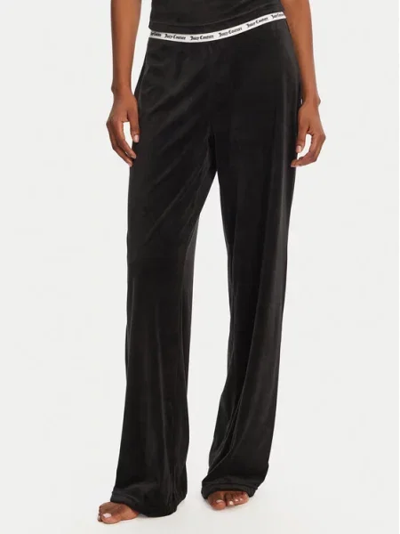 Juicy Couture Spodnji del pižame Vicky Flare Fit črna
