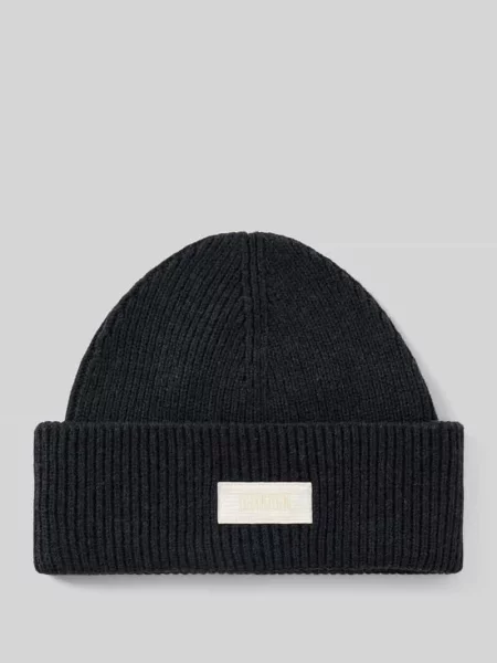 Czapka beanie z naszywką z logo Drykorn