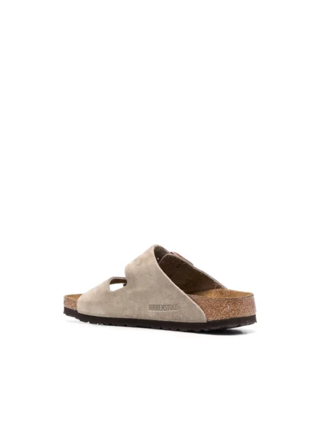 Klapki Birkenstock zamszowe szare