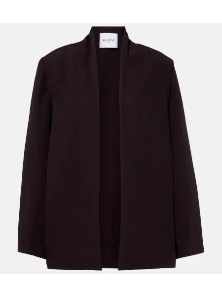 Geacă Alaïa din poplin maro