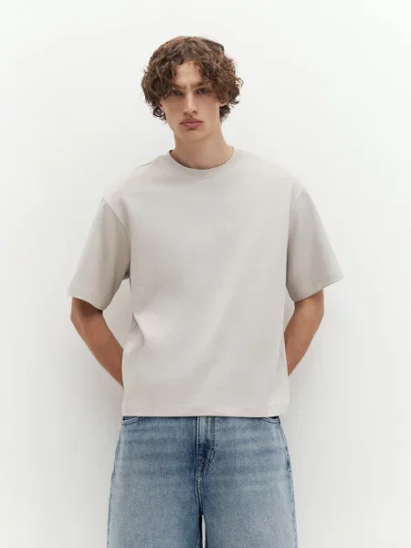 Pull&Bear Tričko svetlosivá