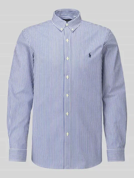 Koszula casualowa o kroju slim fit z mieszanki bawełny Polo Ralph Lauren granatowa