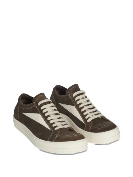 Sneakerși Rick Owens din piele de căprioară maro