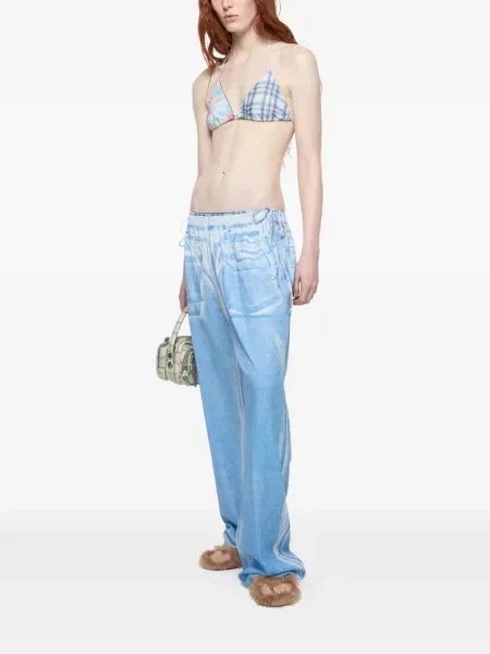 Bikini Acne Studios cu model floral cu imagine albastru