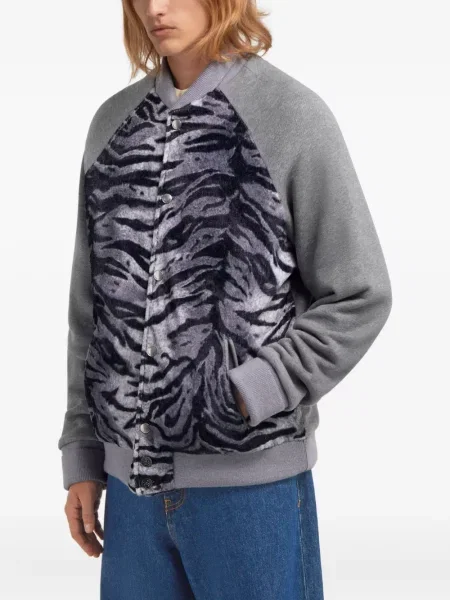 Hanorac Roberto Cavalli cu imagine cu model zebră gri