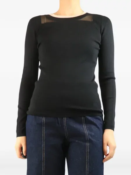 Lung top Akris negru
