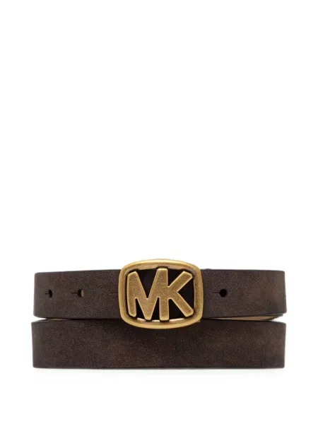 Curea Michael Michael Kors cu autograf cu model zebră maro