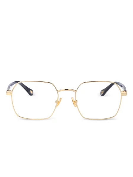 Ochelari de soare Chloé Eyewear cu imprimeu geometric auriu