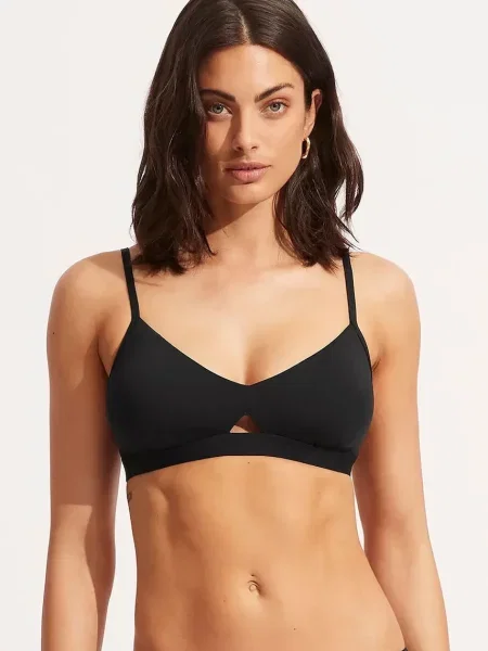 Seafolly plavková podprsenka Hybrid Bralette černá
