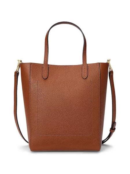 Шкіряна сумочка Lauren Ralph Lauren коричневий