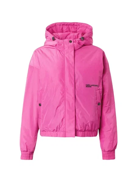 KARL LAGERFELD JEANS Přechodná bunda pink černá