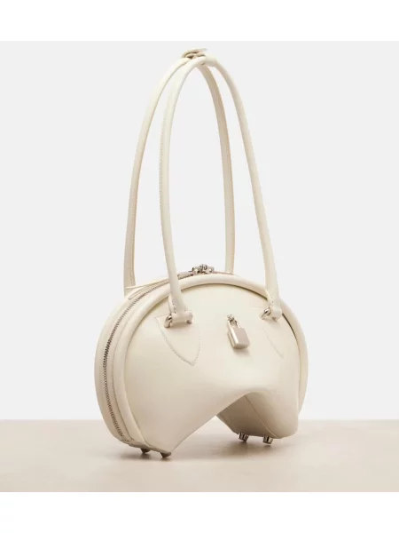 Geanta de piele Acne Studios din piele alb