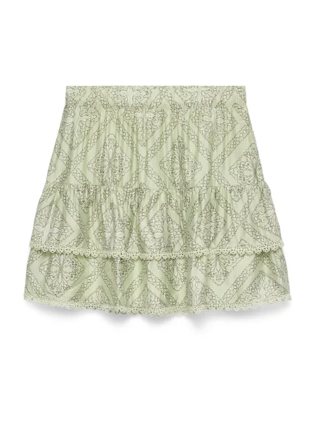 VERO MODA Fustă VMBLISS maro închis / pastel verde
