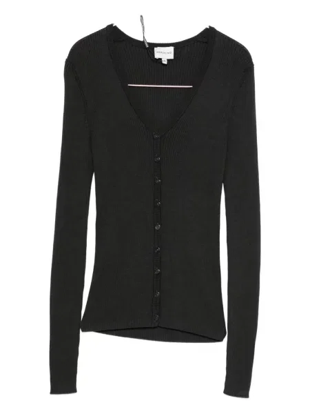 Kardigan Herskind z dekoltem w serek szary