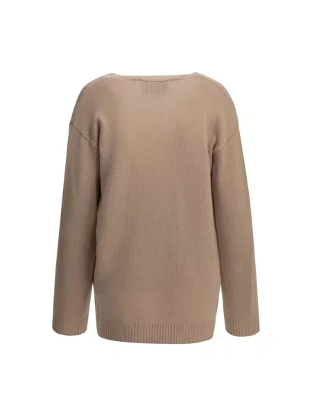 Sweter Valentino z dekoltem w serek różowy