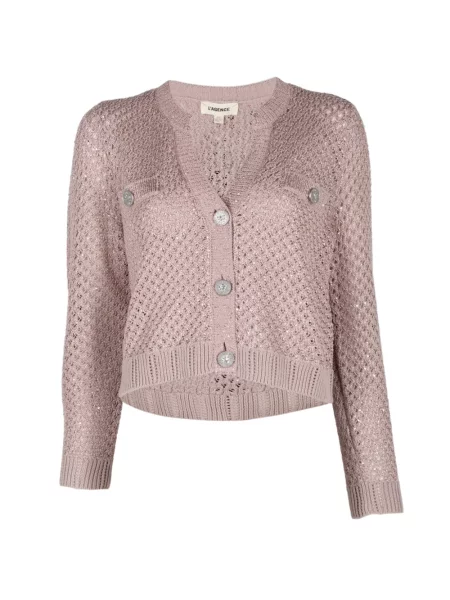 Cardigan L'agence cu paiete roz