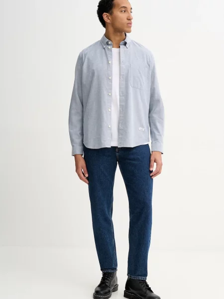 Marc O'Polo koszula regular z kołnierzykiem button-down niebieski