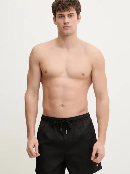 Karl Lagerfeld pantaloni scurți de baie KL METAL negru