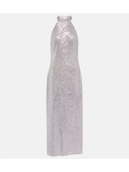Rochie maxi Rixo cu gât halter de costum violet