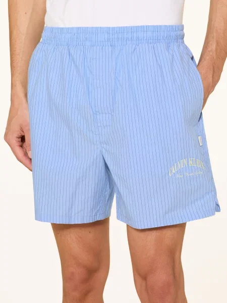 Calvin Klein Krátké Pyžamo bílá / tmavě modrá
