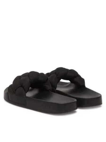 Šľapky Tommy Jeans Tjw Braided Slides čierna