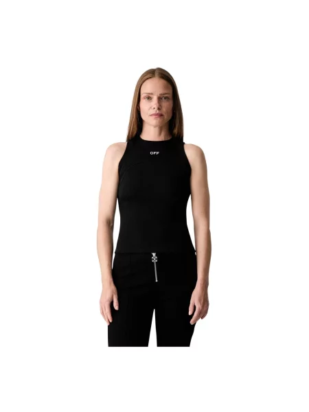 Haftowany top Off-white biały
