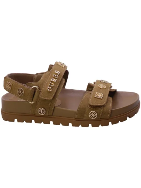 GUESS Sandale cu baretă FLORIZI coniac maro