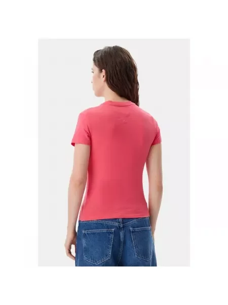 Tommy Jeans T-shirt Tonal Linear ružičasta
