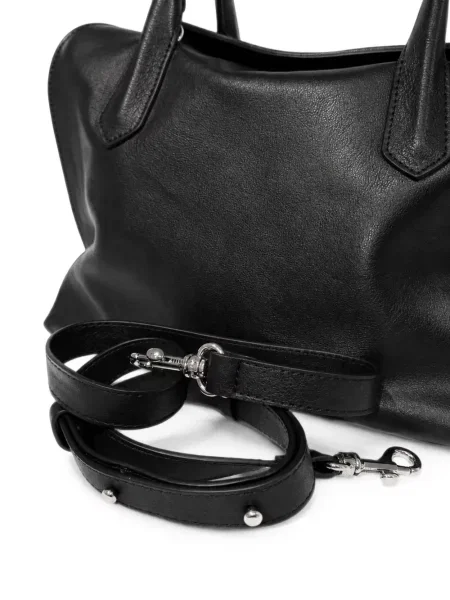 Geantă shopper Iacucci din piele negru