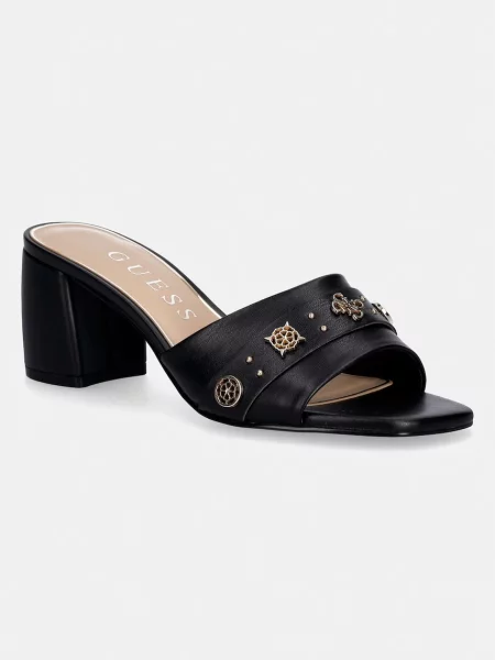 Guess papuci pentru femei GAURI negru