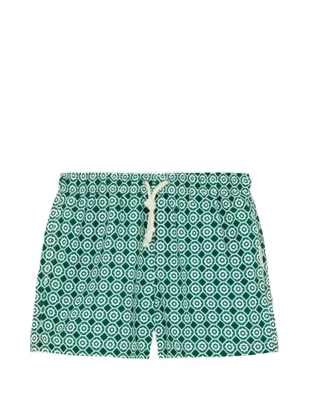 Slip de baie Gassa D Amante cu imagine cu imprimeu geometric verde