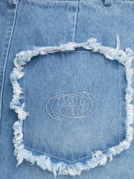 Fustă din denim Résumé albastru