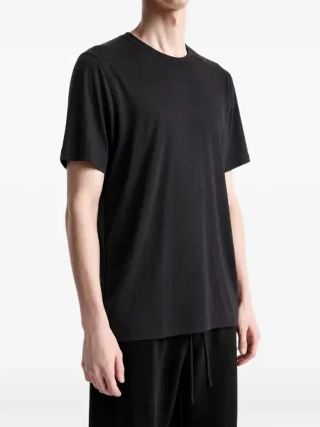 Къс тениска Rick Owens с кръгло деколте черно