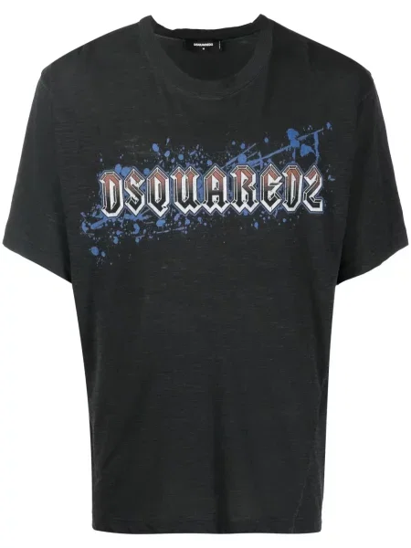 Tricou Dsquared2 cu decolteu rotund gri