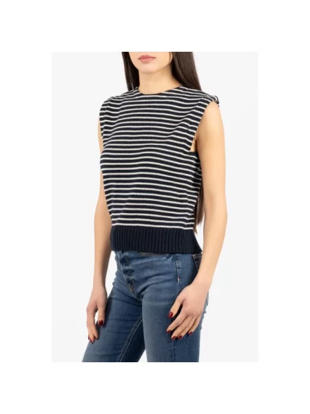 Weekend Max Mara Swetry Kobieta M Landa Gilet niebieski