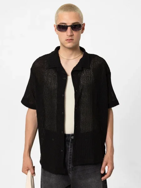 VAMOS CLO Cămașă Tithonia' negru