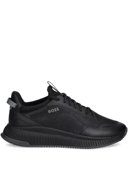 Sneakerși Boss cu șireturi din dantelă negru