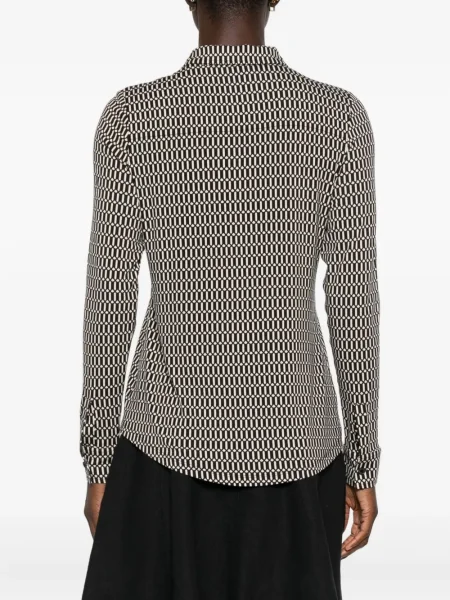 Cămașă Marc O'polo cu imprimeu geometric negru